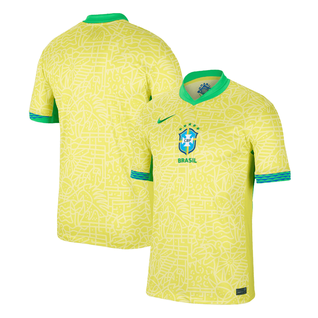 Soccer Kits Brazil Home Soccer Jersey Copa America 2024