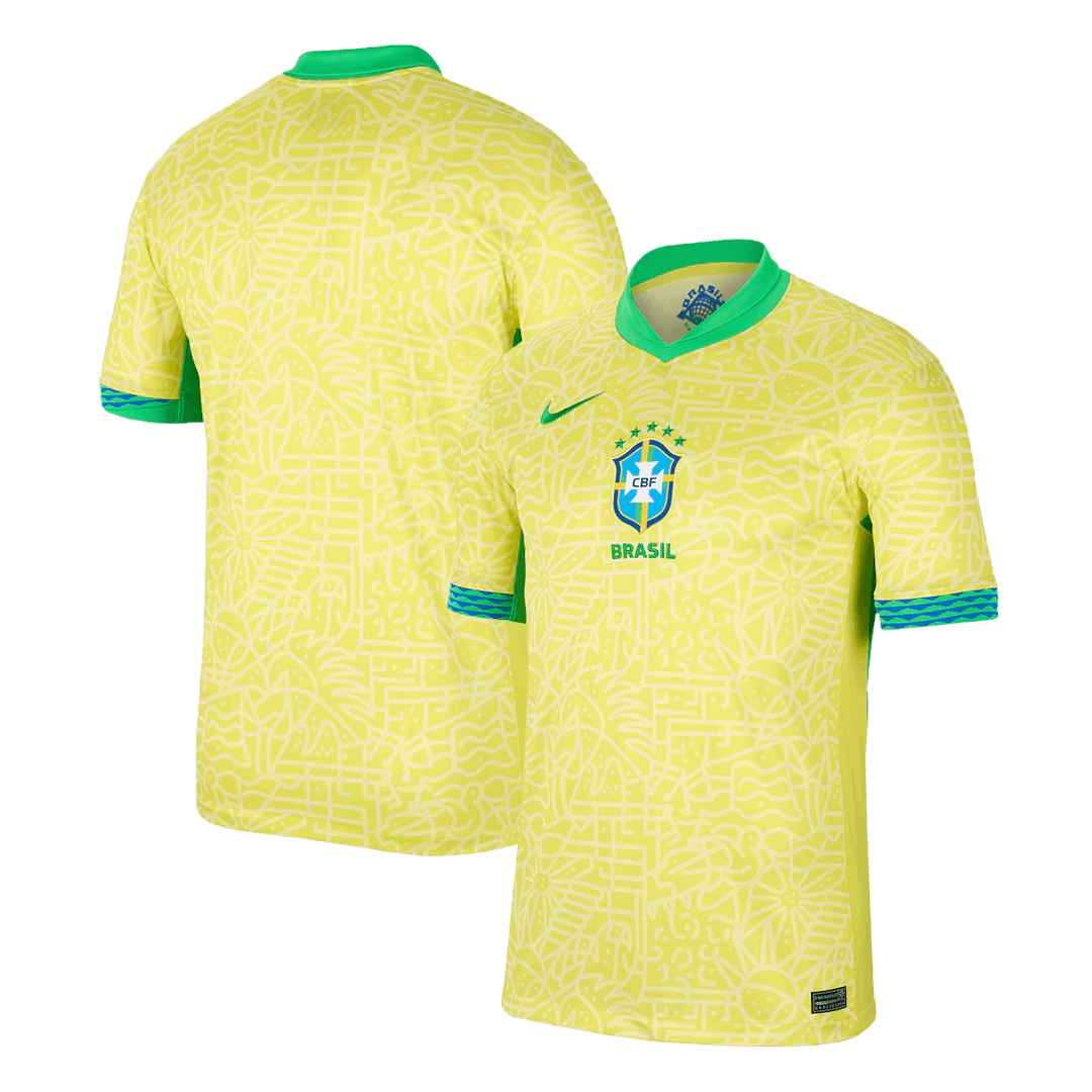 Soccer Kits Brazil Home Soccer Jersey Copa America 2024