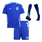 Maillot de football extérieur Argentine pour enfant (maillot, short, chaussettes) Copa America 2024