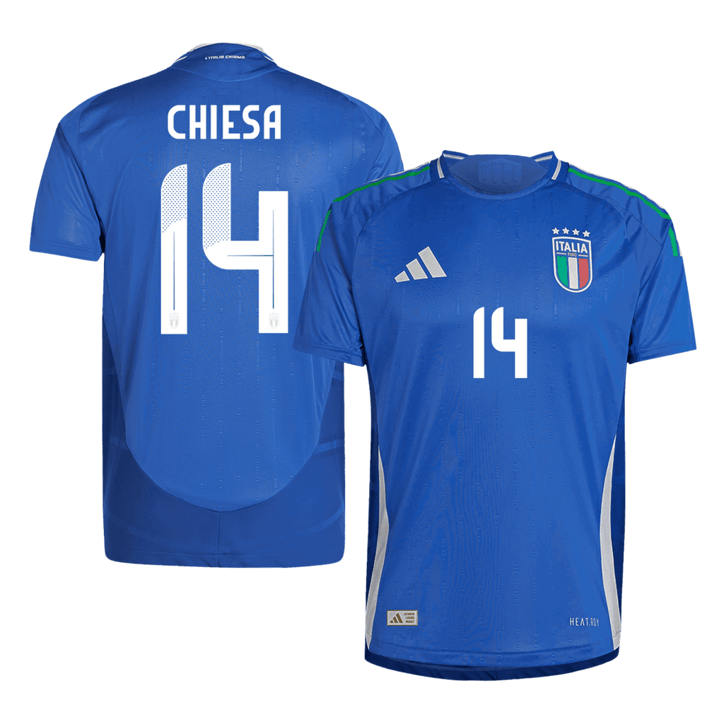 Soccer Kits Authentic CHIESA #14 Italy Home Soccer Jersey Euro 2024