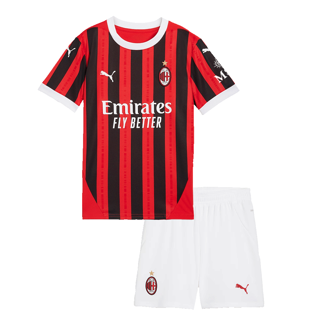 Maillot de football domicile AC Milan pour enfant (maillot + short) 2024/25