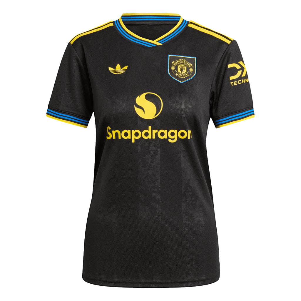 Soccer Kits Women's Manchester United Third Away Soccer Jersey 2025/26 Black