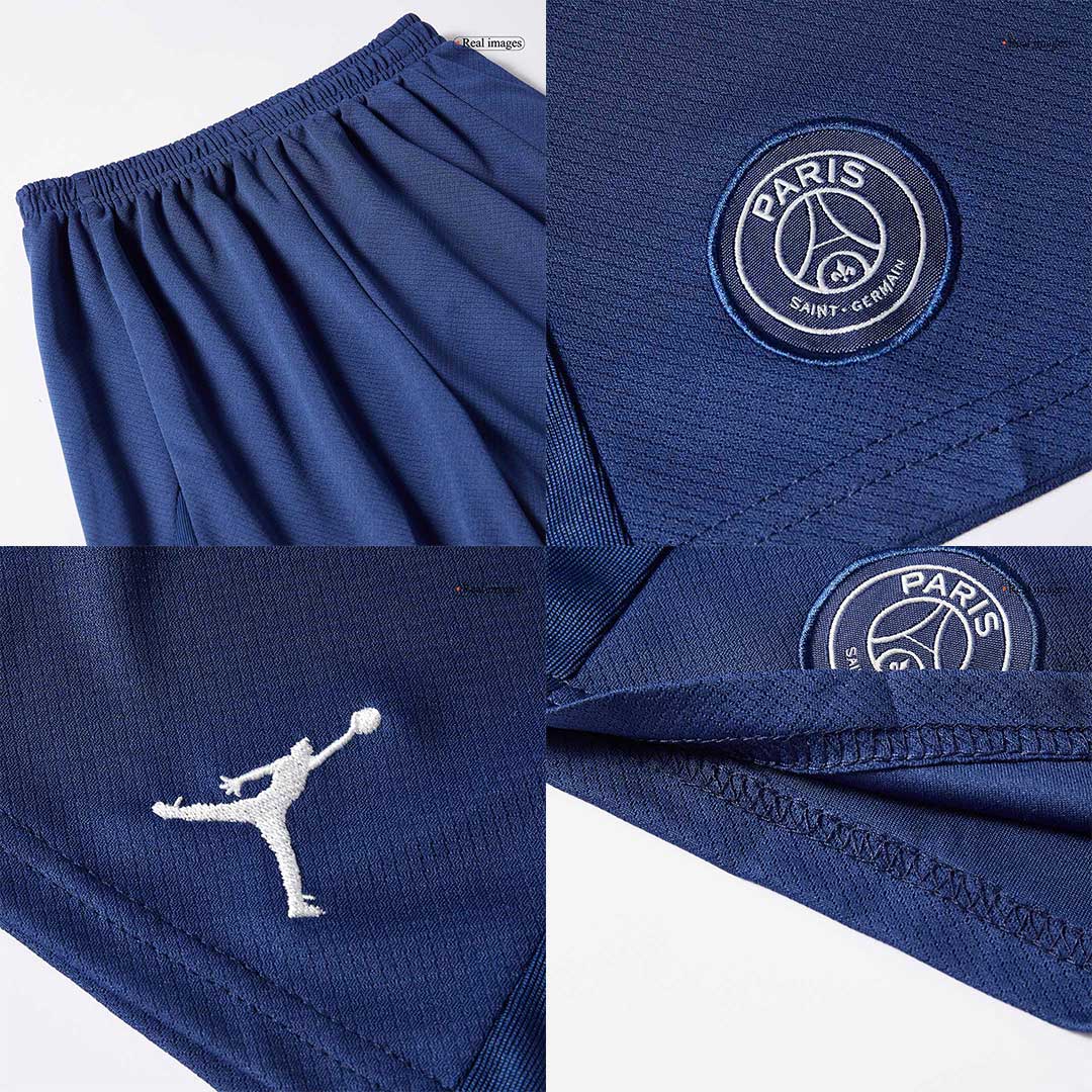 Camiseta de fútbol infantil de visitante del PSG (camiseta y pantalón corto) 2024/25, color azul marino