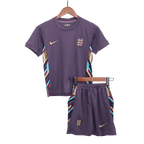 Kits de fútbol: Camiseta de fútbol visitante de Inglaterra para niños (camiseta y pantalones cortos) Eurocopa 2024