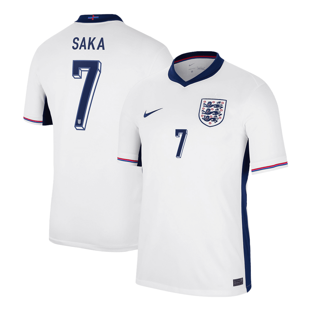 Kits de fútbol SAKA #7 Inglaterra Camiseta de fútbol local Euro 2024