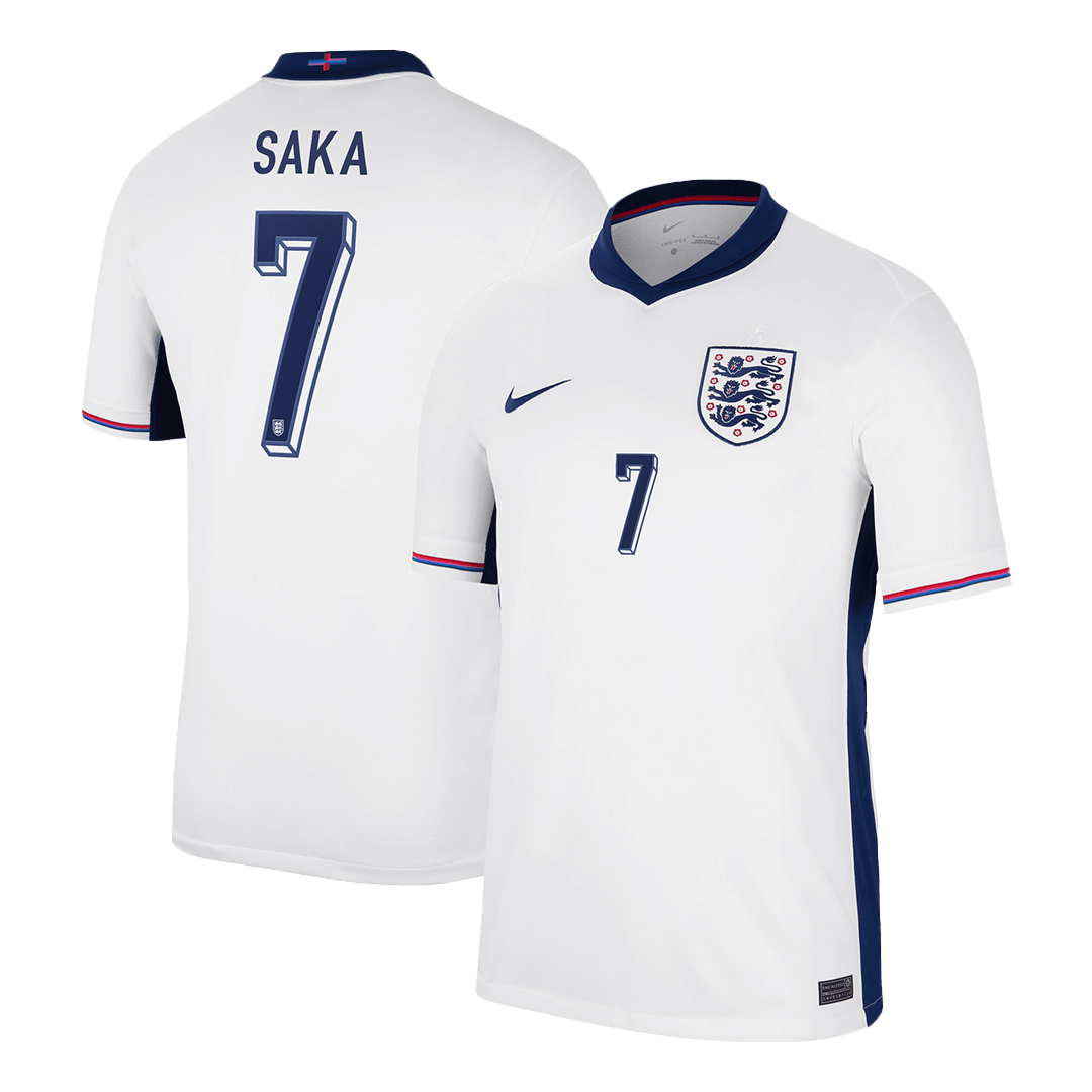 Kits de fútbol SAKA #7 Inglaterra Camiseta de fútbol local Euro 2024