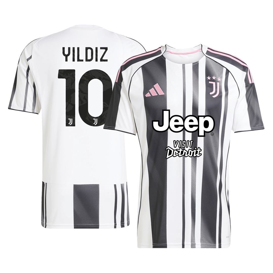 Soccer Kits YILDIZ #10 Juventus Home Soccer Jersey 2025/26 Black&White