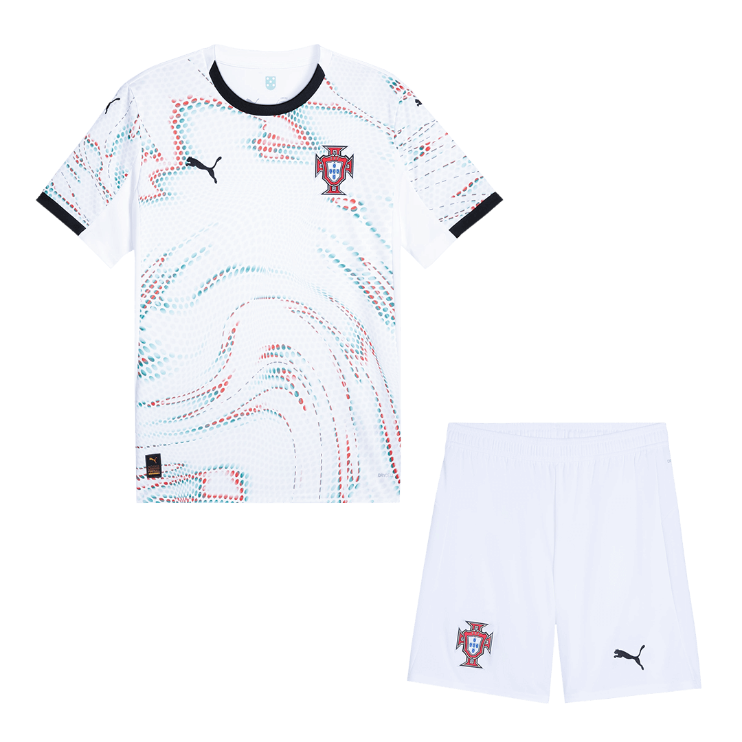 Camiseta de visitante de Portugal (camiseta y pantalones cortos) 2025