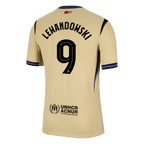 Soccer Kits Authentic LEWANDOWSKI #9 Barcelona Away Soccer Jersey 2025/26 Yellow - UCL
