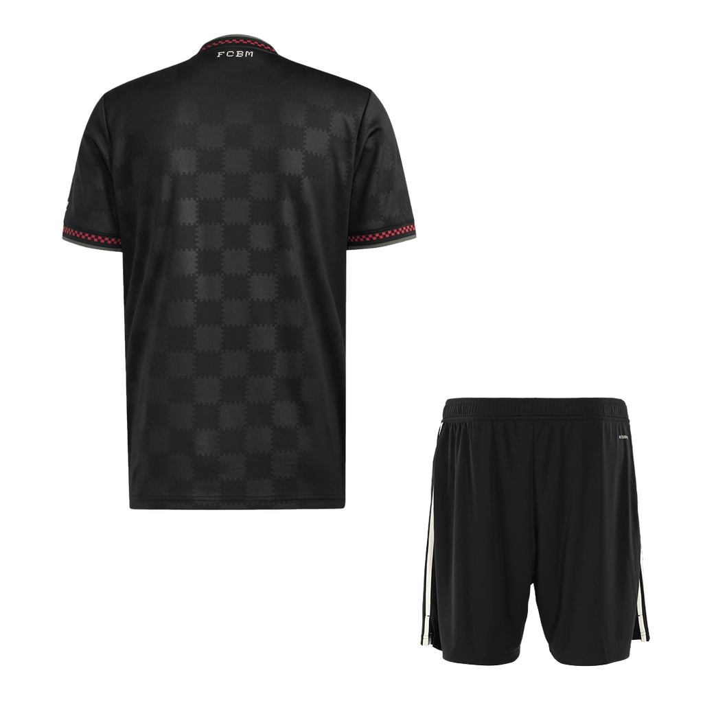 Soccer Kits Bayern Munich Third Away Soccer Jersey Kit(Jersey+Shorts) 2025/26 Black