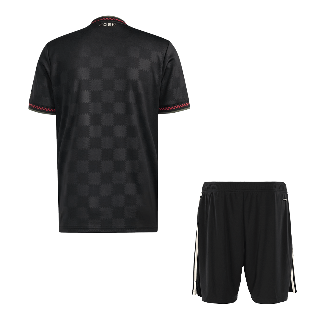 Soccer Kits Bayern Munich Third Away Soccer Jersey Kit(Jersey+Shorts) 2025/26 Black