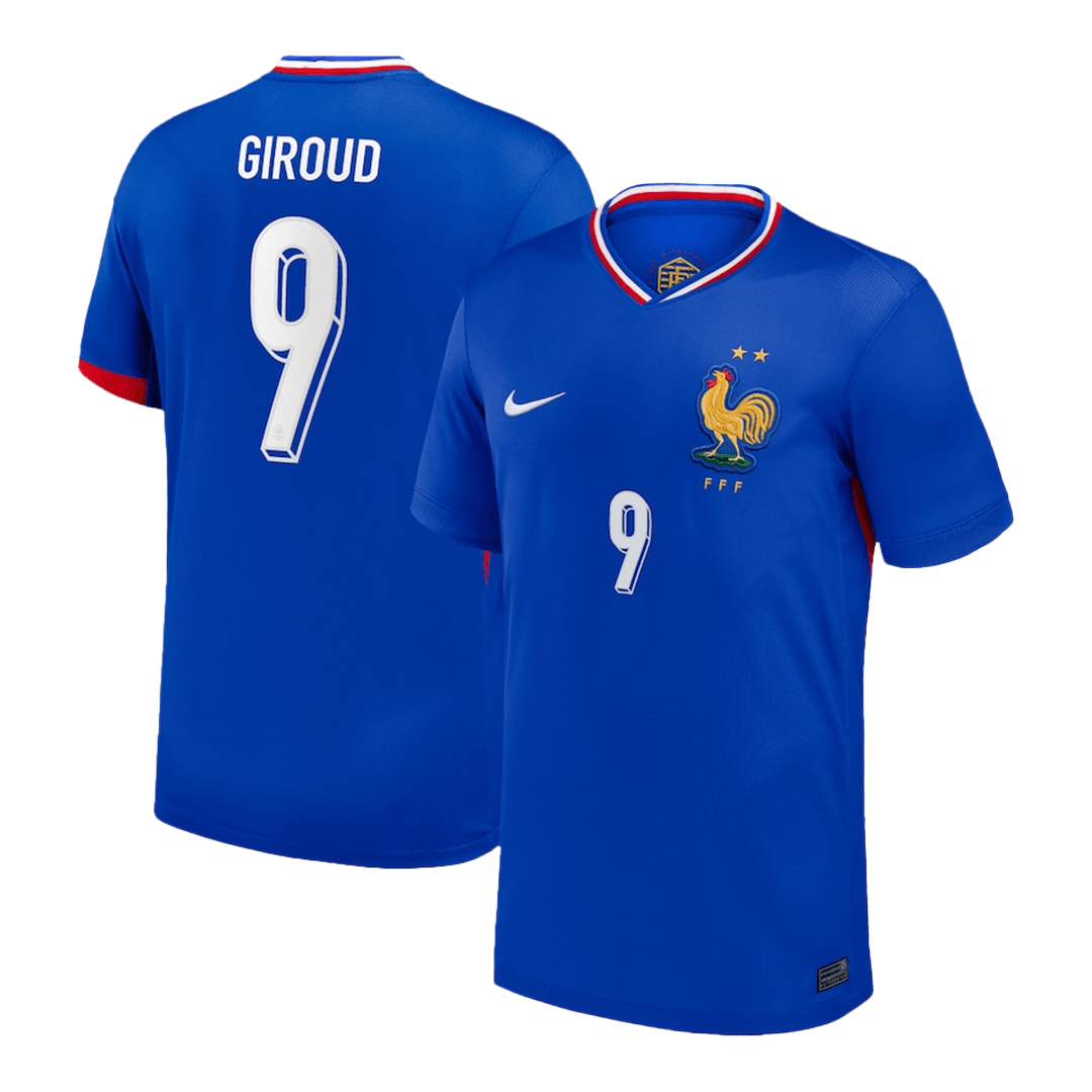 Maillot de foot domicile GIROUD #9 France Euro 2024