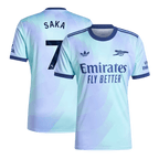 Camiseta de fútbol de visitante SAKA #7 del Arsenal 2024/25