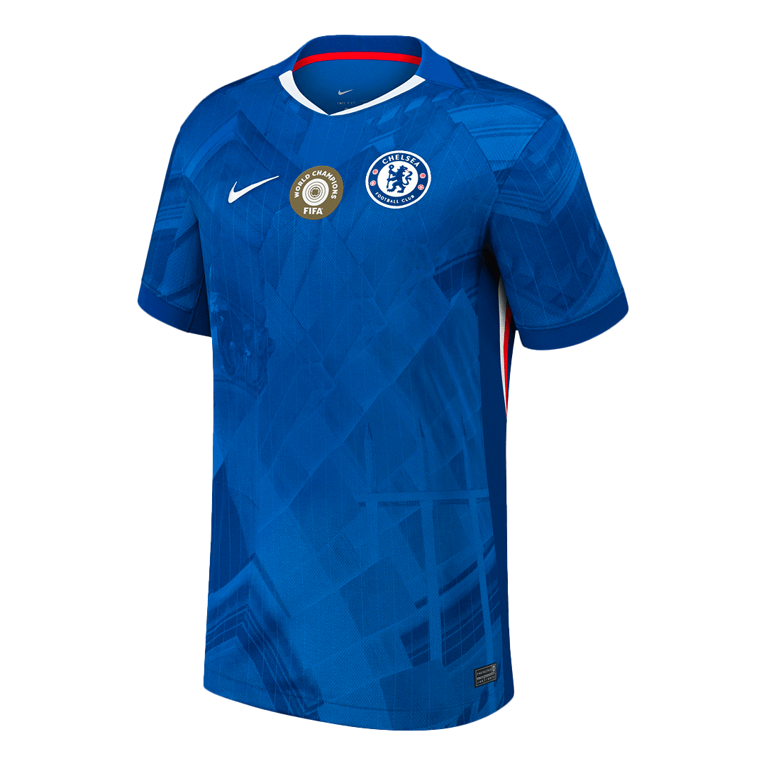 Soccer Kits WORLD CHAMPIONS #25 Chelsea Home Soccer Jersey 2025/26 Blue - with chest badge