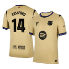 Maillot de football RASHFORD #14 Barcelone Extérieur 2025/26 Jaune - UCL
