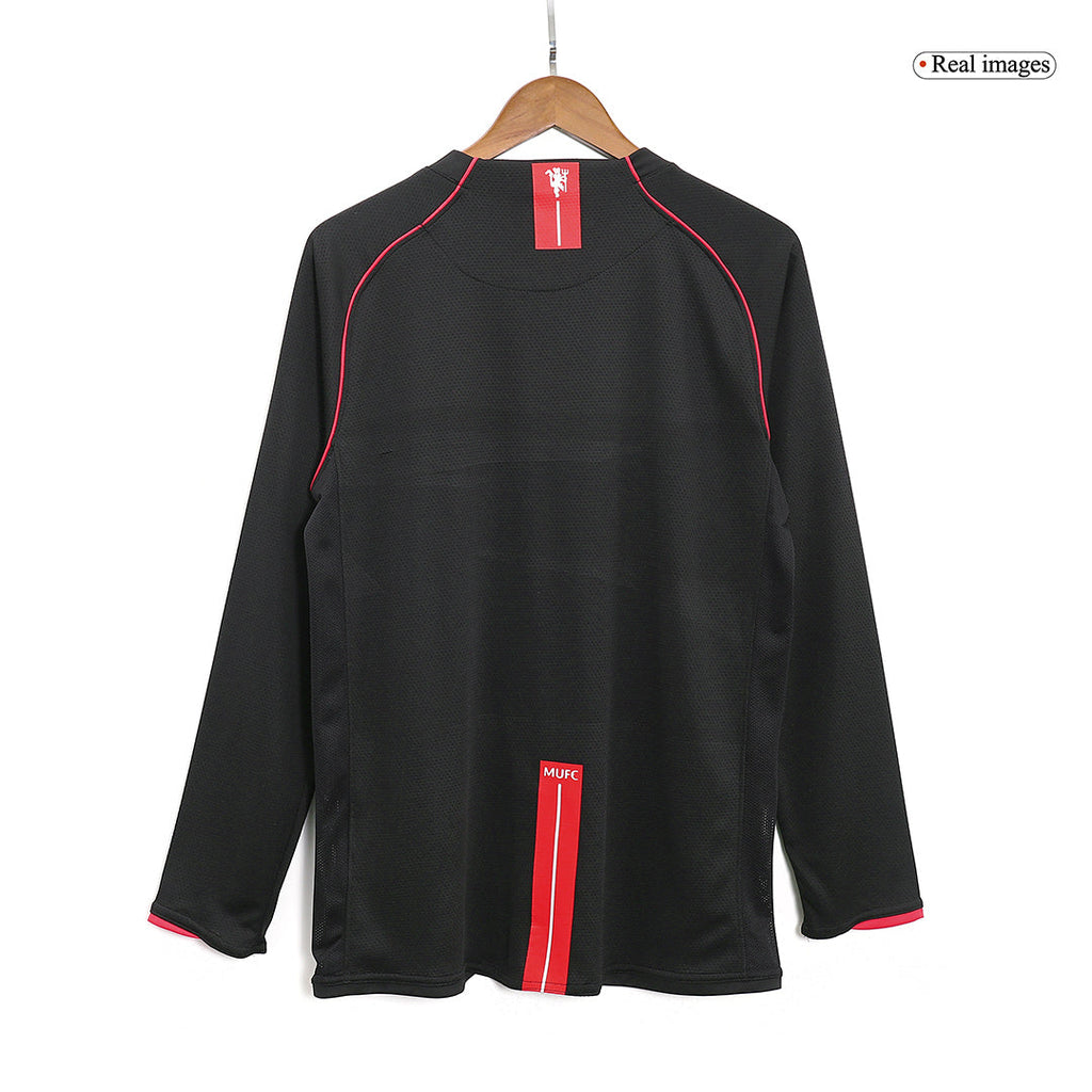 Maillot de football rétro à manches longues Manchester United 2007/08