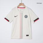 Camiseta de visitante del Chelsea para niño (camiseta, pantalones cortos y calcetines) 2025/26, color blanco