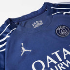 Camiseta de fútbol infantil de visitante del PSG (camiseta y pantalón corto) 2024/25, color azul marino