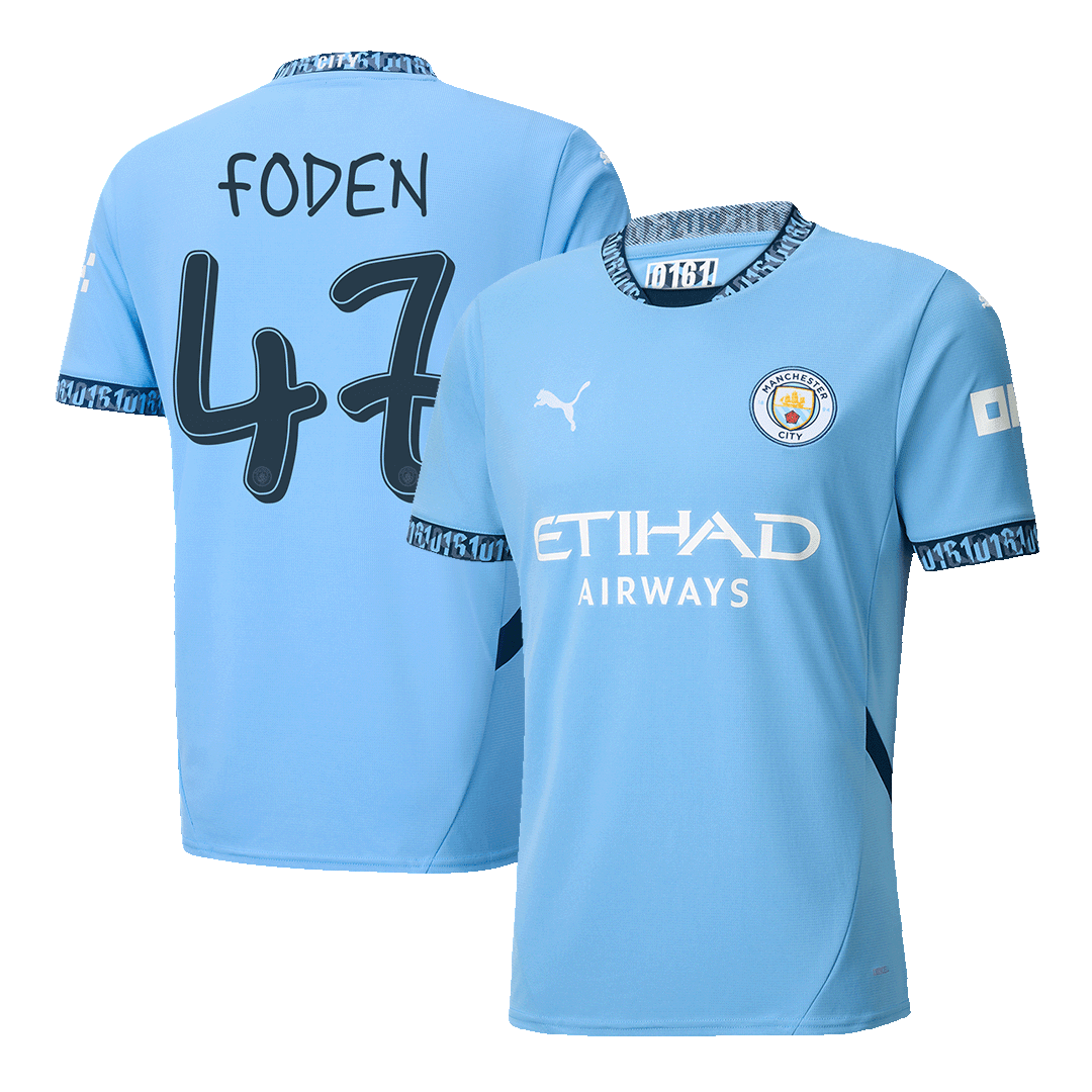 Maillot de football FODEN #47 Manchester City Domicile 2024/25 - UCL