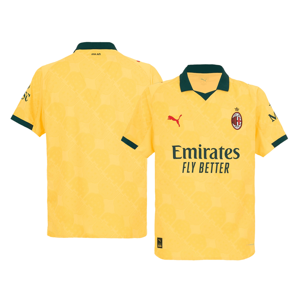 Soccer Kits Authentic AC Milan Third Away Soccer Jersey 2025/26 Yellow