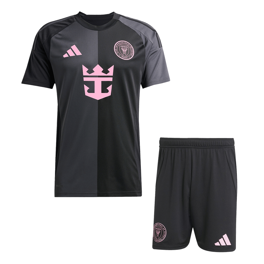 Maillot de football Inter Miami Extérieur (Maillot + Short) 2025 Noir et Gris