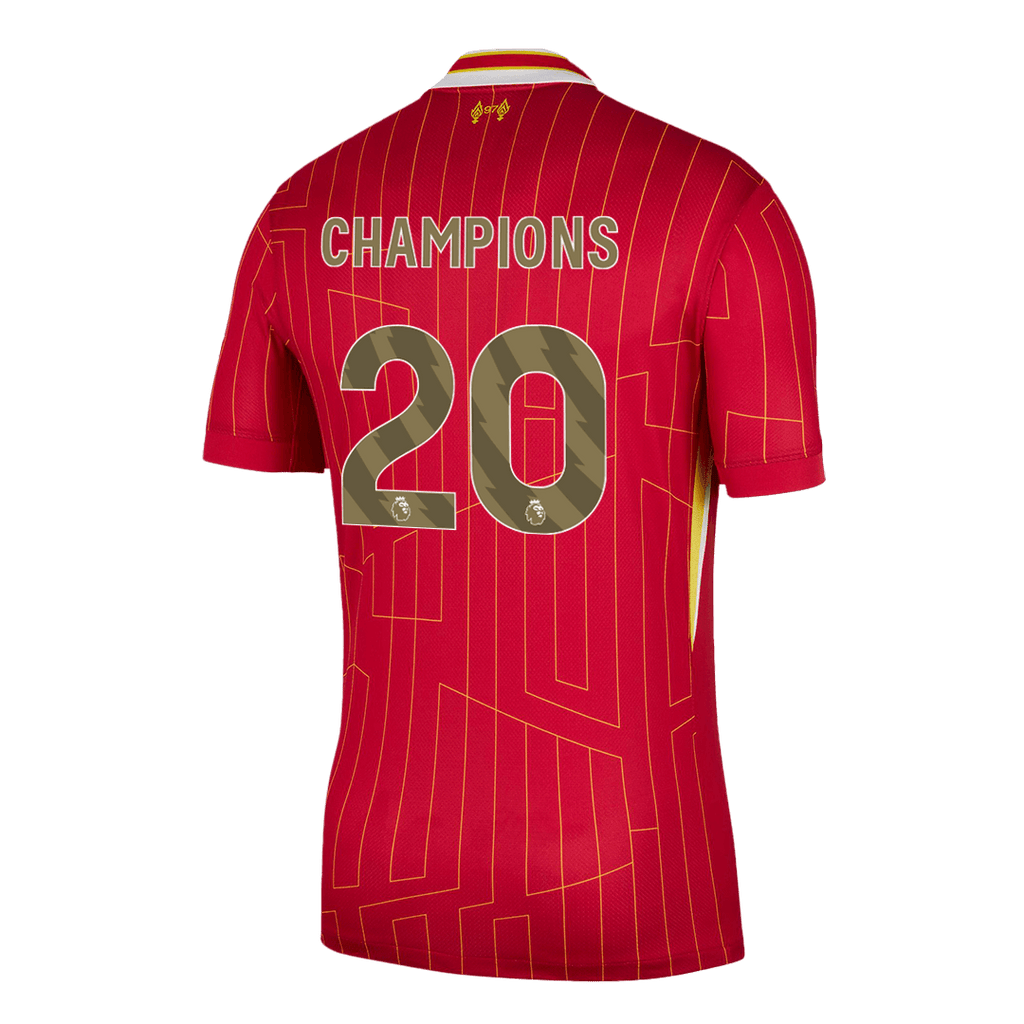 Soccer Kits CHAMPIONS #20 Liverpool Home Soccer Jersey 2024/25 Red