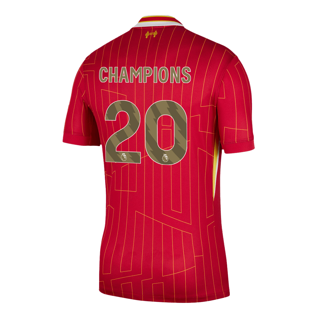 Soccer Kits CHAMPIONS #20 Liverpool Home Soccer Jersey 2024/25 Red