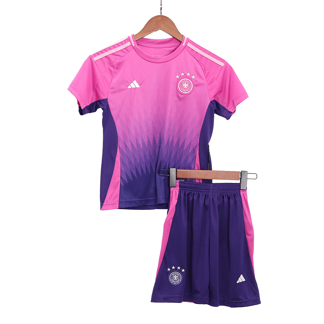 Kits de fútbol: Camiseta de fútbol visitante de Alemania para niños (camiseta y pantalones cortos) Eurocopa 2024