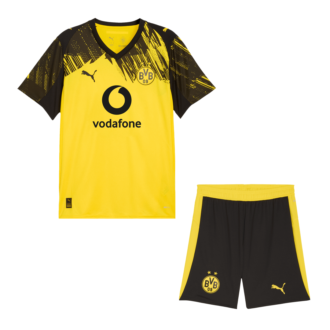 Soccer Kits Borussia Dortmund Home Soccer Jersey Kit(Jersey+Shorts) 2025/26 Yellow