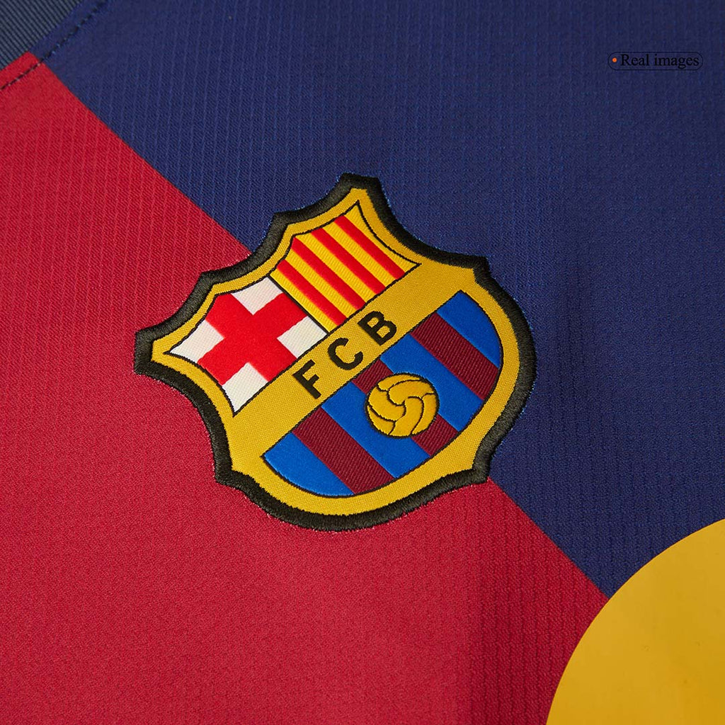 Soccer Kits Barcelona Home Soccer Jersey 2024/25 - Spotify Logo Without Text