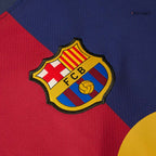 Maillot de football RAPHINHA #11 Barcelone Domicile 2024/25 Rouge et Bleu - UCL (Logo Spotify sans texte)
