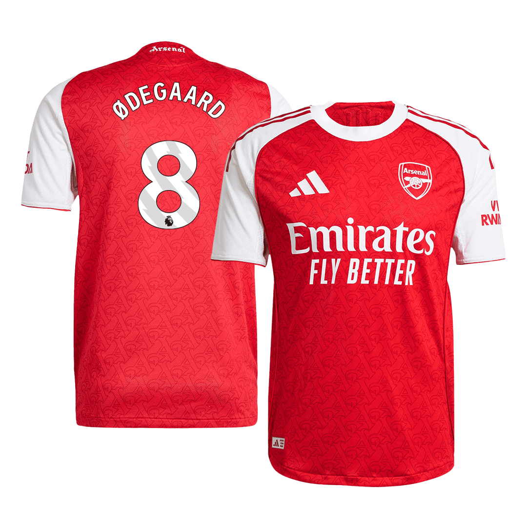 Soccer Kits Authentic ØDEGAARD #8 Arsenal Home Soccer Jersey 2025/26 Red