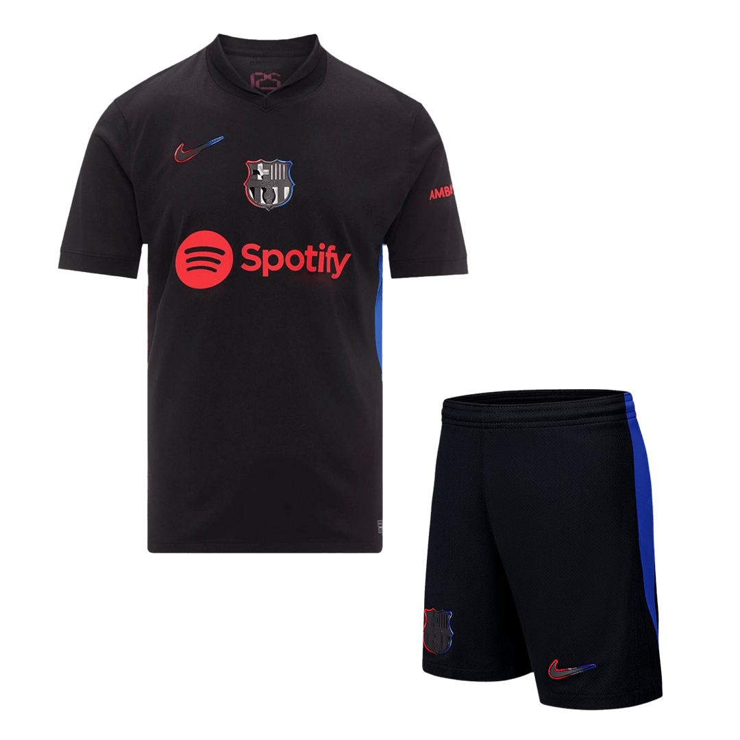 Soccer Kits Barcelona Away Soccer Jersey Kit(Jersey+Shorts) 2024/25