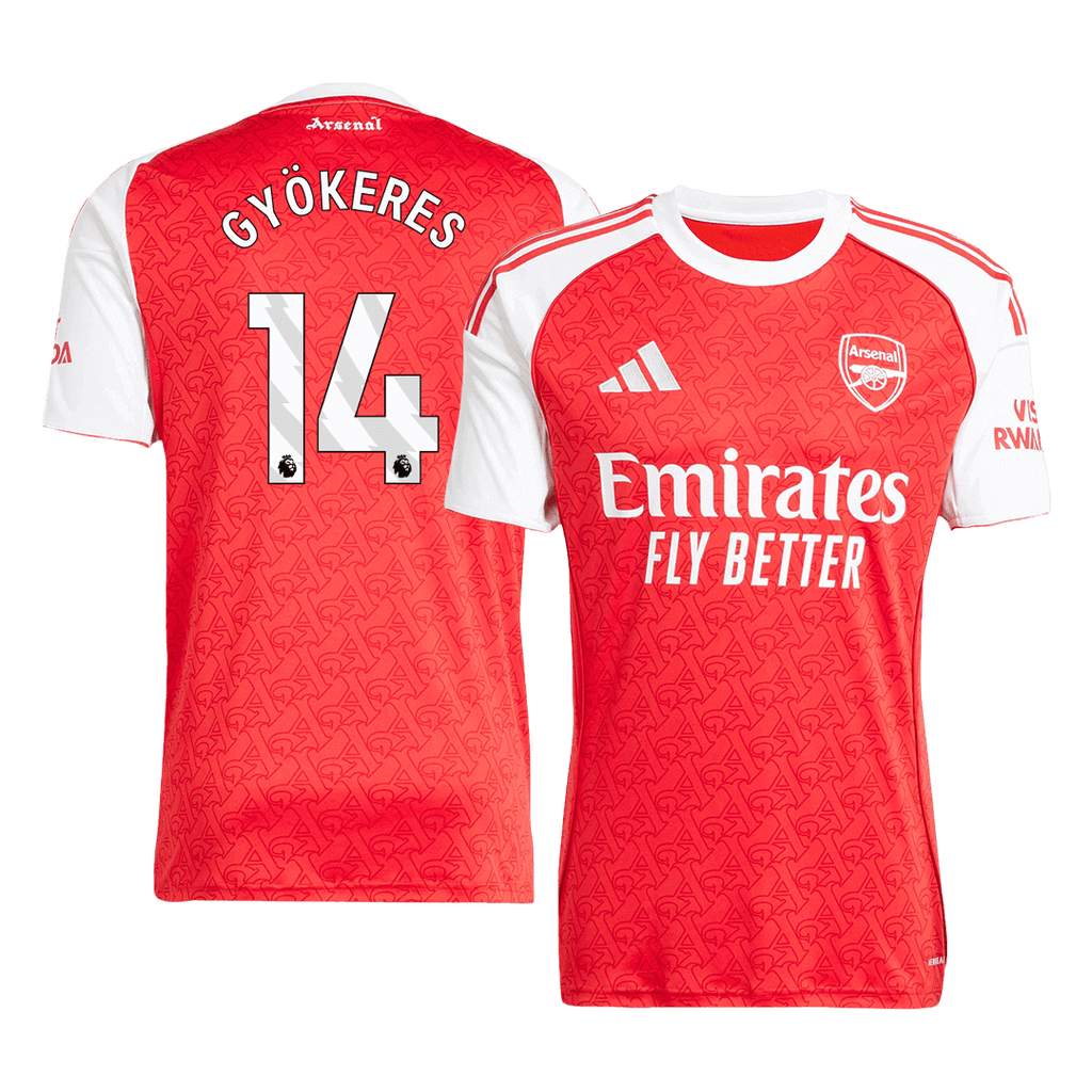 Kits de football GYÖKERES #14 Maillot de football Arsenal Domicile 2025/26 Rouge