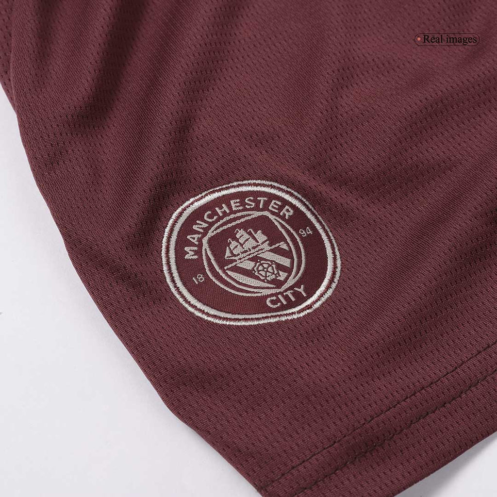 Camiseta de fútbol infantil de visitante del Manchester City (camiseta y pantalón corto) 2024/25