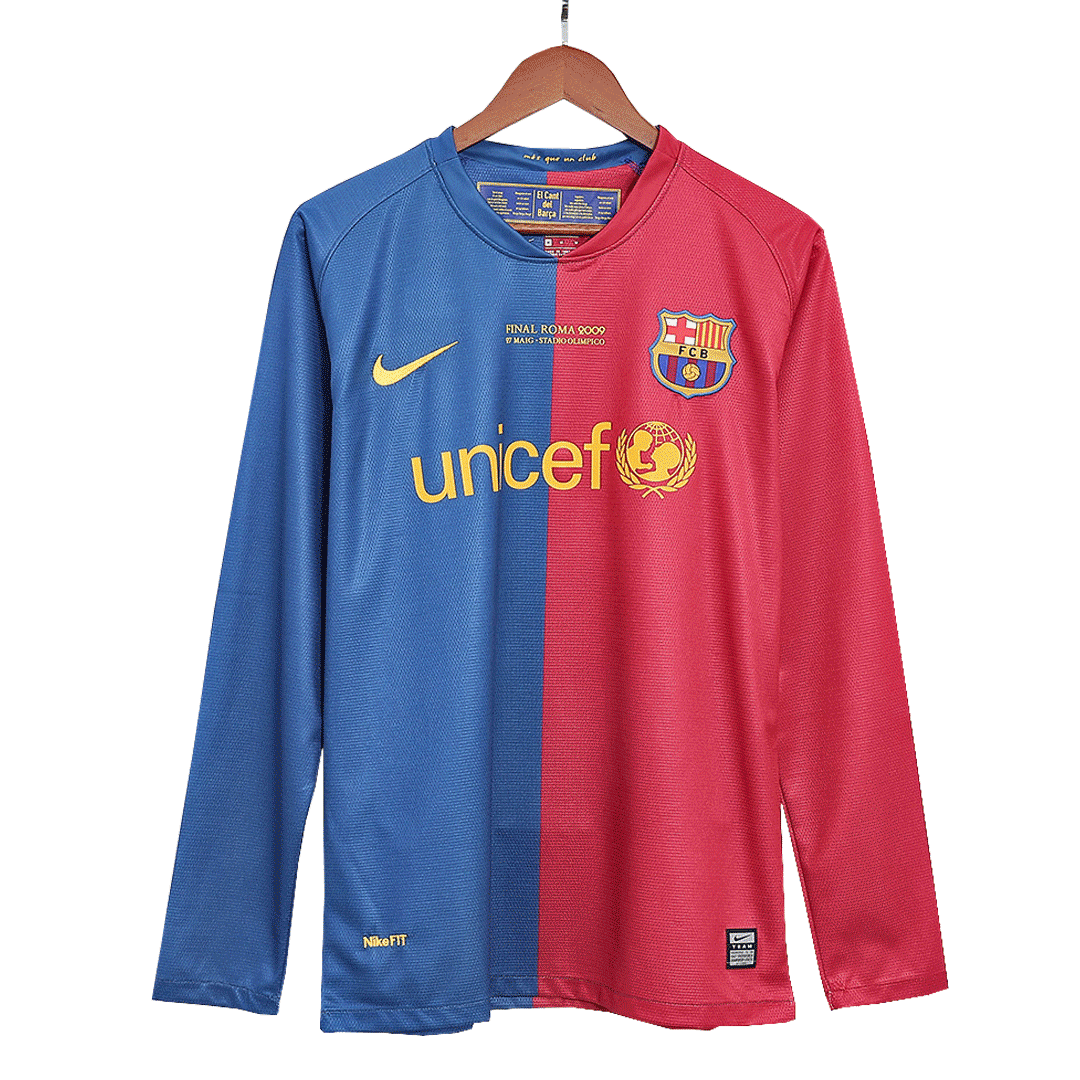 Camiseta de fútbol retro de manga larga del Barcelona 2008/09 - Final de la UCL