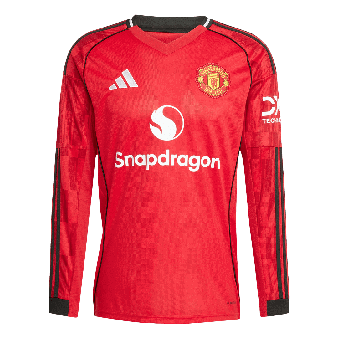 Maillot de football à manches longues Manchester United Domicile 2025/26 Rouge