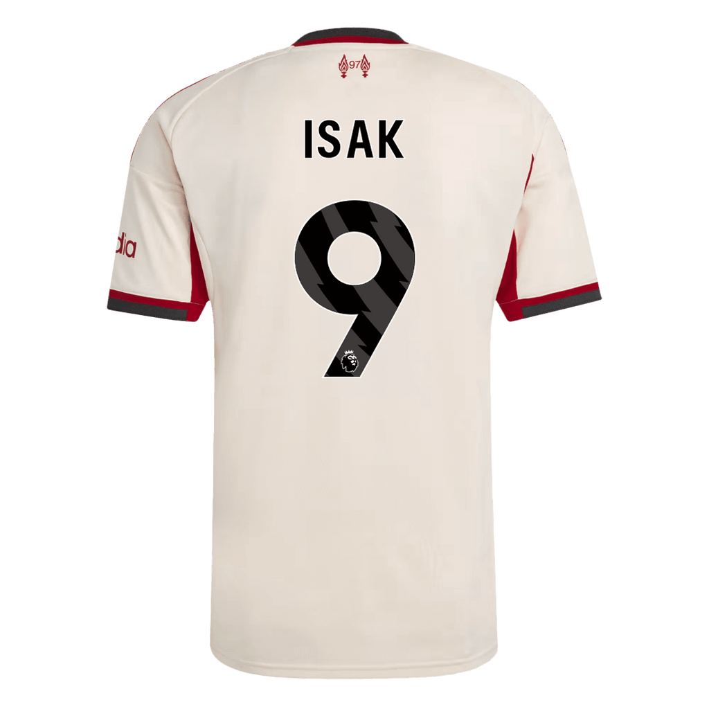 Maillot de football extérieur ISAK #9 Liverpool 25/26 Blanc