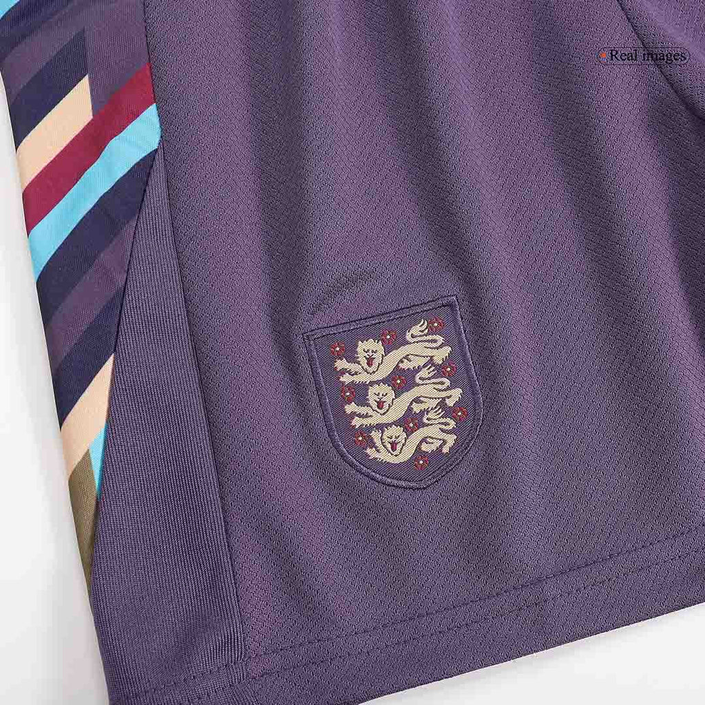 Kits de fútbol: Camiseta de fútbol visitante de Inglaterra para niños (camiseta y pantalones cortos) Eurocopa 2024