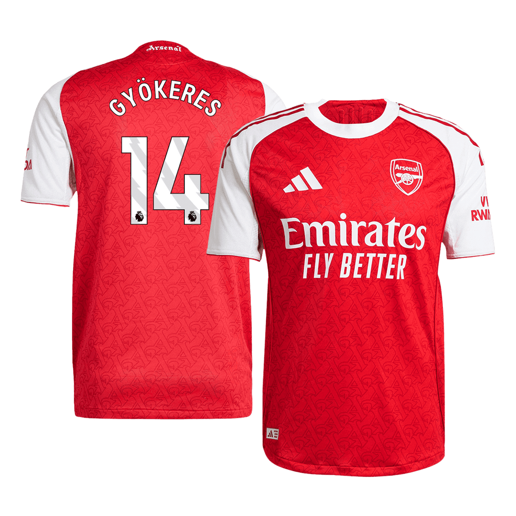 Soccer Kits Authentic GYÖKERES #14 Arsenal Home Soccer Jersey 2025/26 Red