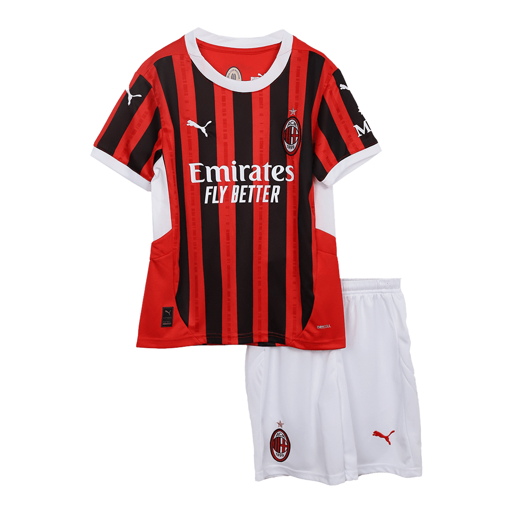 Kit de fútbol para niños: Camiseta de local del AC Milan (camiseta y pantalones cortos) 2024/25