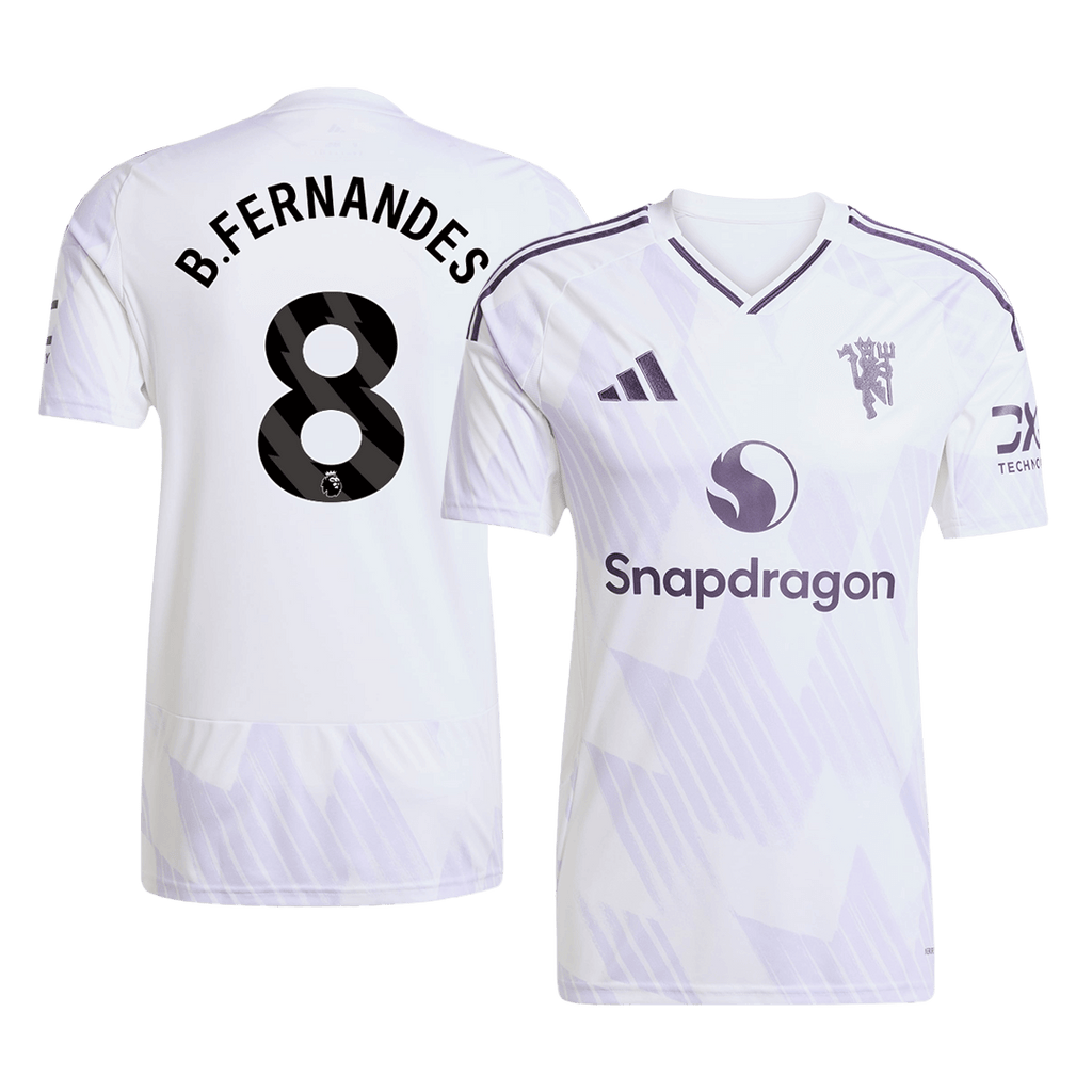 Soccer Kits B.FERNANDES #8 Manchester United Away Soccer Jersey 2025/26 White