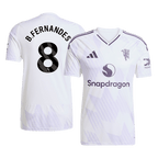 Soccer Kits B.FERNANDES #8 Manchester United Away Soccer Jersey 2025/26 White