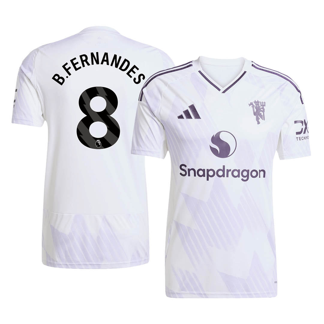 Soccer Kits B.FERNANDES #8 Manchester United Away Soccer Jersey 2025/26 White
