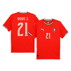 Maillot de football Domicile Portugal DIOGO J. #21 2025 Rouge