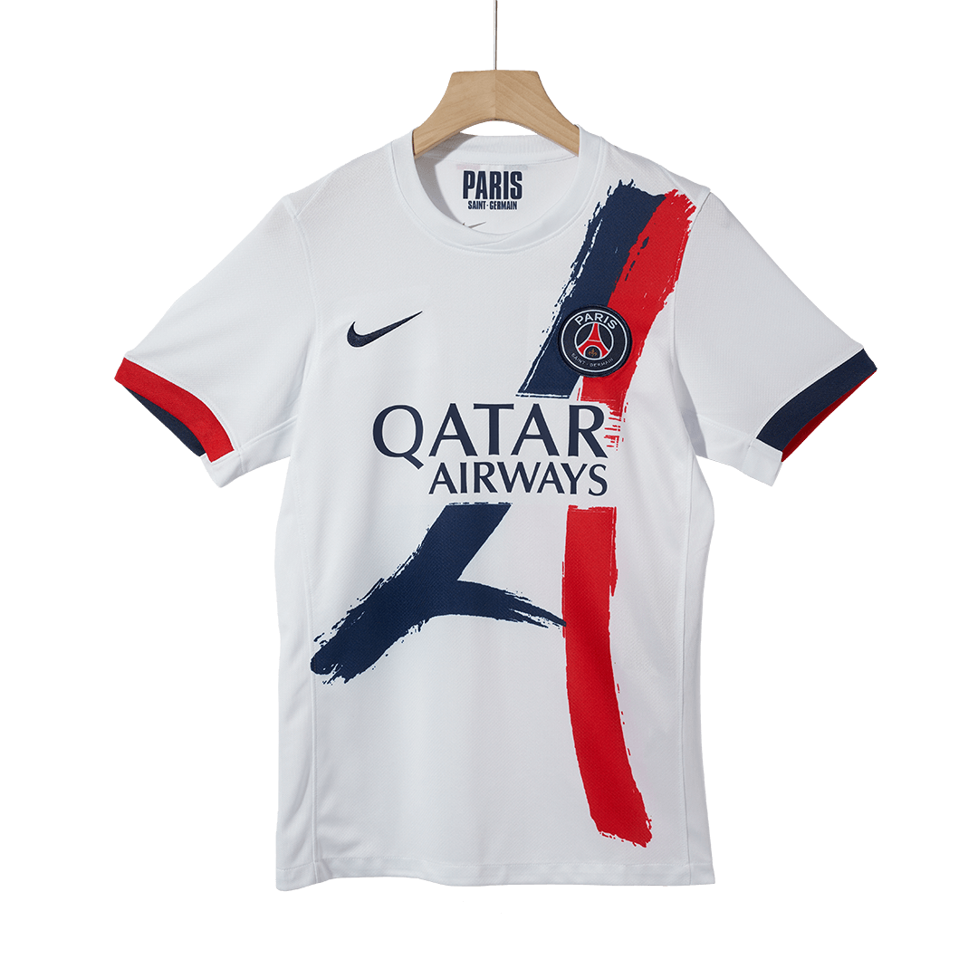 Maillot de football O.DEMBÉLÉ#10 PSG Extérieur 2024/25 Blanc - UCL