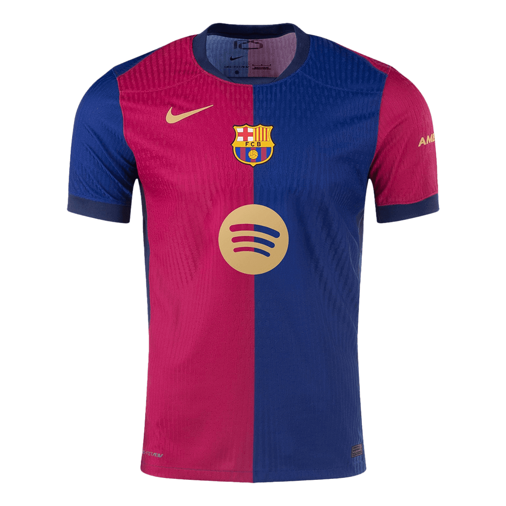 Soccer Kits Authentic F.DE JONG #21 Barcelona Home Soccer Jersey 2024/25 - Spotify Logo Without Text