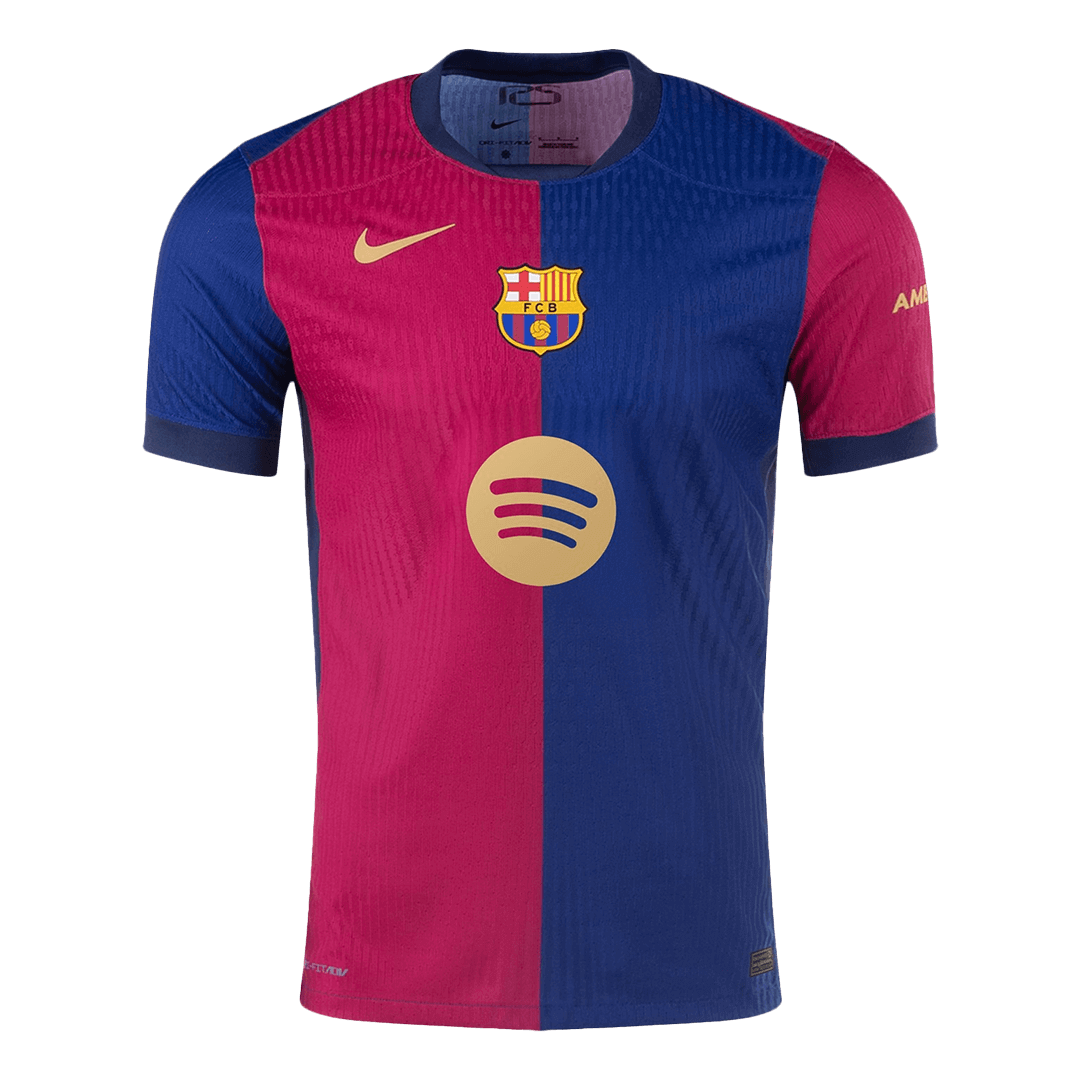 Soccer Kits Authentic F.DE JONG #21 Barcelona Home Soccer Jersey 2024/25 - Spotify Logo Without Text