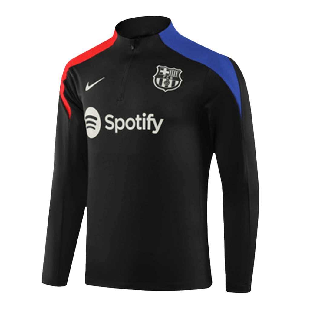 Soccer Kits Barcelona Zipper Sweatshirt Kit(Top+Pants) 2024/25