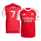 Soccer Kits Authentic SAKA #7 Arsenal Home Soccer Jersey 2025/26 Red